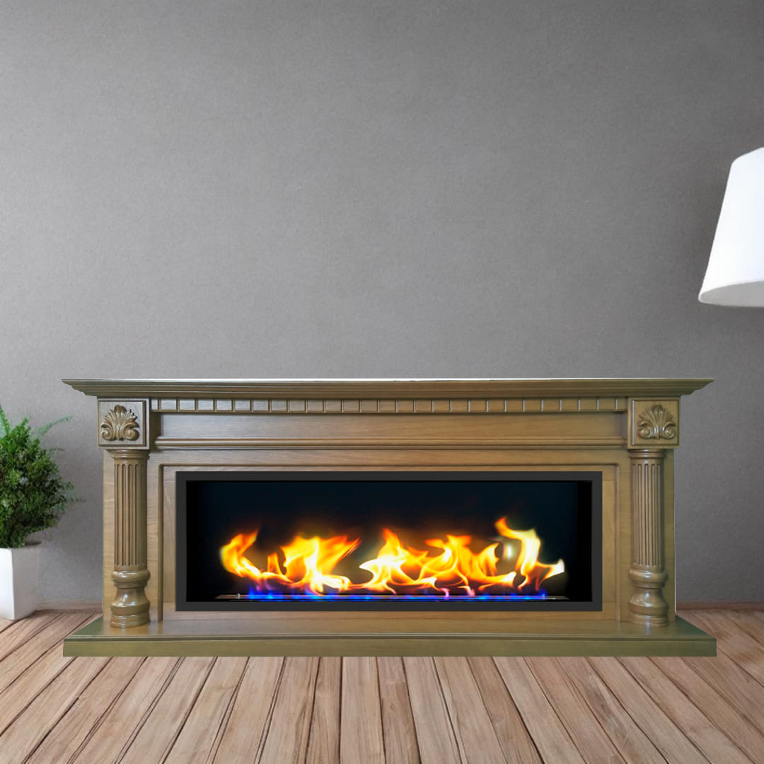 Биокамин в линейном портале "Русский огонь" Македония с защитным и декоративным стеклом по цене 117 450 руб.