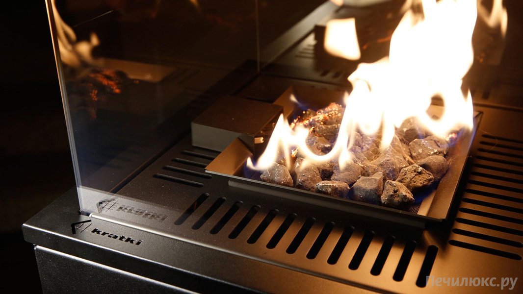 Газовый нагреватель Kratki PATIO Mini/G31/37Mbar/B, белое стекло, с пультом ДУ