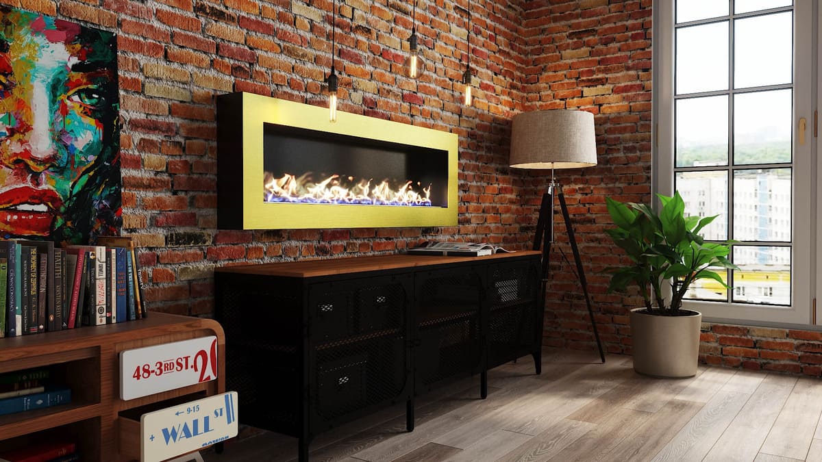 Биокамин "Русский огонь" Барокко 1300N настенный с декоративным стеклом (стемалитом) по цене 54 000 руб.