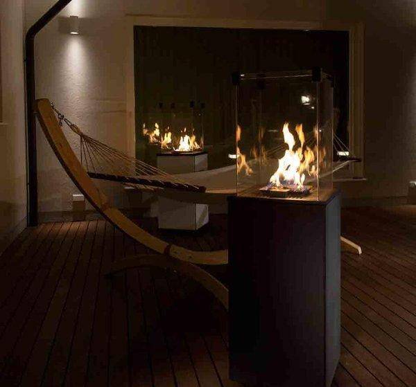 Газовый нагреватель Kratki PATIO/M/G31/37Mbar/CZ/P, стекло, черное тиснение, с ручным управлением