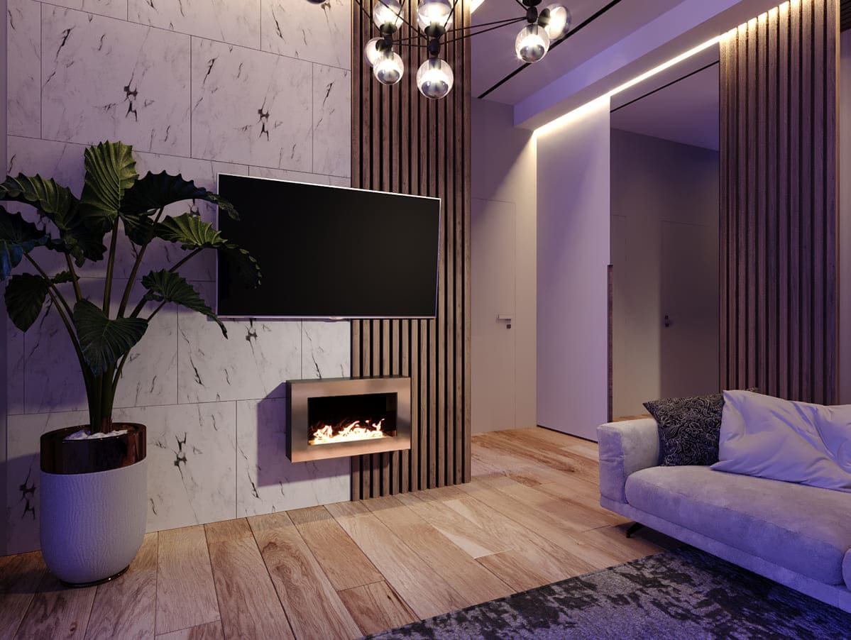 Биокамин "Русский огонь" Барокко 650N настенный с защитным и декоративным стеклом по цене 35 900 руб.