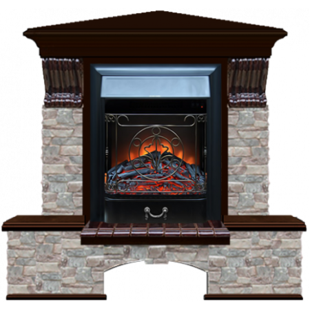 Бостон К Грот цветной угловой (дуб)+Majestic Black