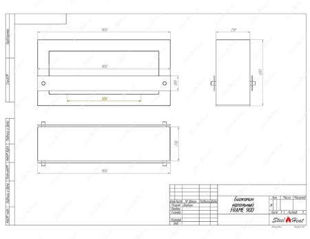 Биокамин SteelHeat WALL FRAME ONE 900 черный, стекло Биокамин SteelHeat WALL FRAME ONE 900 черный, стекло по цене 52 290 руб.