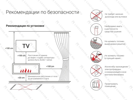 Настенный биокамин Lux Fire "Премьера" 1200 Настенный биокамин Lux Fire "Премьера" 1200 по цене 67 760 руб.