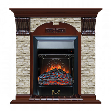 Арочный Грот однотонный (красное дерево)+Majestic Black