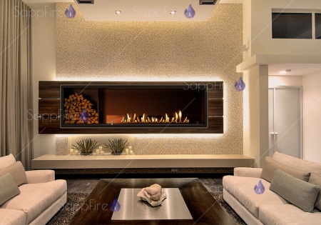 Встраиваемый биокамин / очаг 1800 с дровницей (SappFire) по цене 89 000 руб.