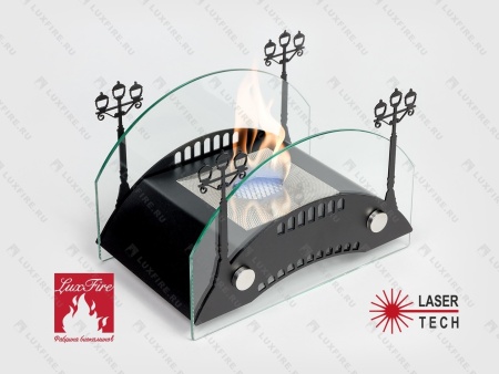 Настольный биокамин Lux Fire "Пушкинский мост" S (черный) по цене 14 641 руб.