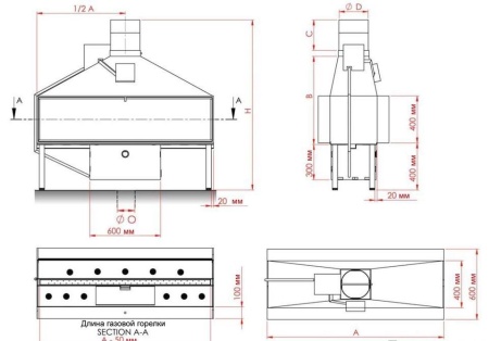 
Газовая топка Vero Design NI G5 D