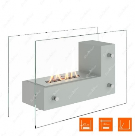 Биокамин напольный SteelHeat TETRISE 500 белый по цене 16 200 руб.