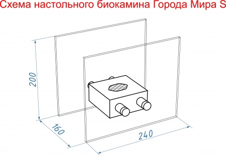 Настольный биокамин Lux Fire "Токио" S по цене 11 737 руб.