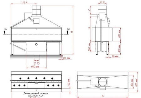 
Газовая топка Vero Design NI G8 D