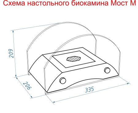 Настольный биокамин Lux Fire "Мост" M Чёрный Настольный биокамин Lux Fire "Мост" M Чёрный по цене 12 030 руб.