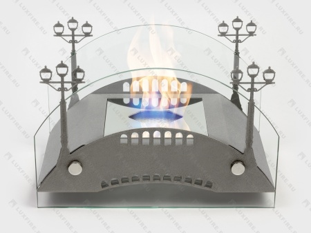 Настольный биокамин Lux Fire "Пушкинский мост" S (серебро) по цене 14 641 руб.