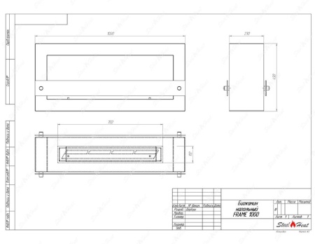 Биокамин SteelHeat WALL FRAME ONE 1000 красный, стекло, стемалит по цене 64 470 руб.