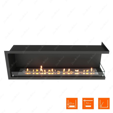 Биокамин угловой SteelHeat Leader 1400 правый стекло по цене 54 768 руб.